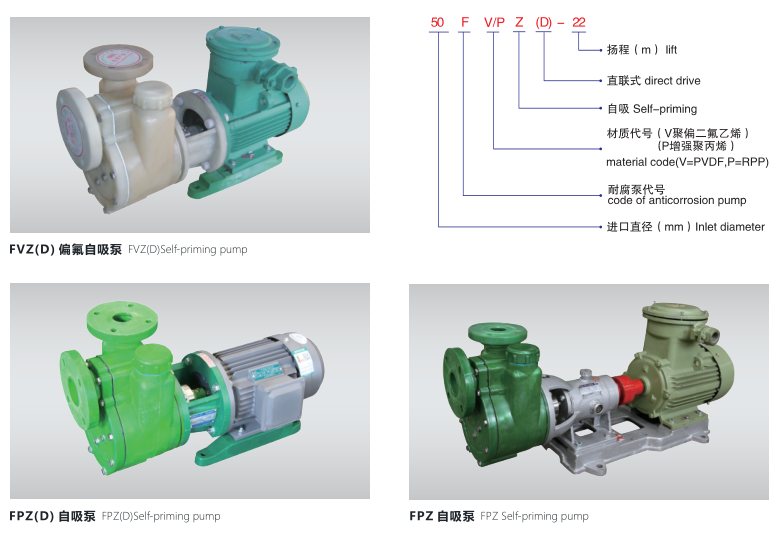 FPZ自吸泵-型號說明